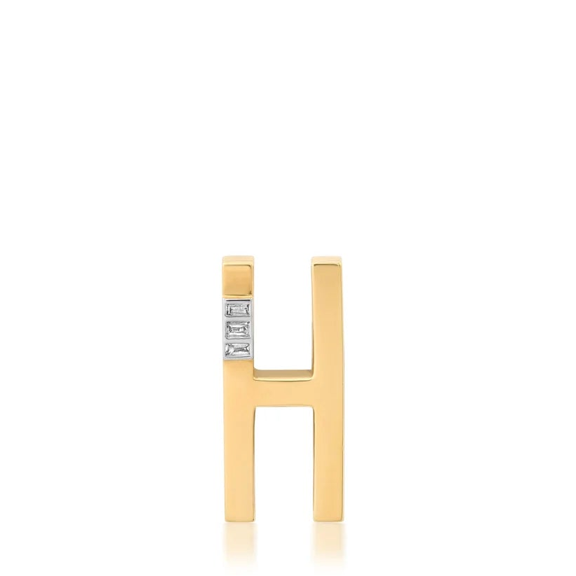 Slide-On Grandsize Ribbed Initial