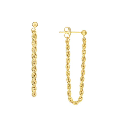Twisted Rope Chain Wrap Earrings