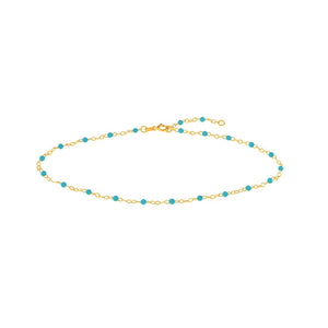 Enamel Beaded Anklet