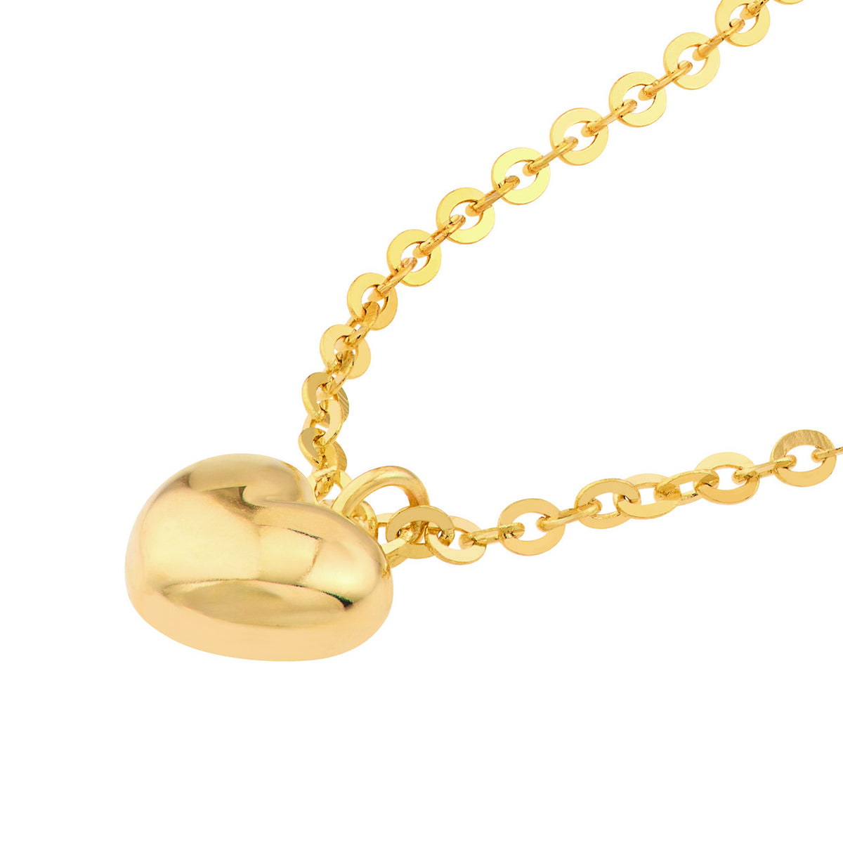 Children's Mini Puffy Heart Pendant Necklace