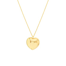 Royal Rounded Puffy Heart Pendant Necklace