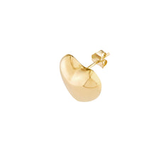 Jumbo Puffy Gold Heart Stud Earrings