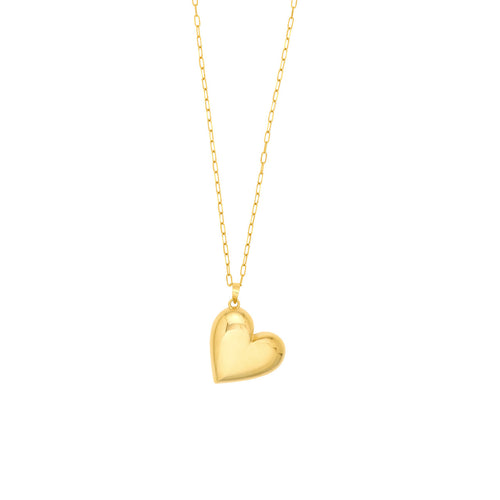 Large & In Charge Puffy Heart Pendant Necklace