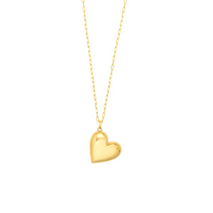 Large & In Charge Puffy Heart Pendant Necklace