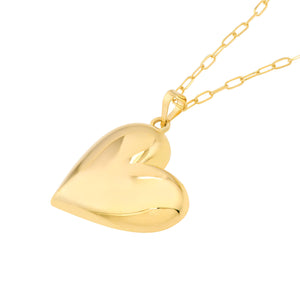 Large & In Charge Puffy Heart Pendant Necklace