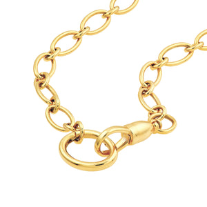 Oval Link Chain with Push Lock & Enhancer – Milestones by Ashleigh