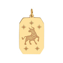 Astrological Zodiac Tablet Charm Pendant