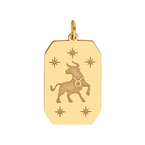 Astrological Zodiac Tablet Charm Pendant