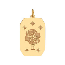 Astrological Zodiac Tablet Charm Pendant