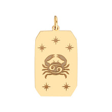 Astrological Zodiac Tablet Charm Pendant