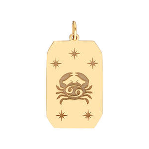 Astrological Zodiac Tablet Charm Pendant