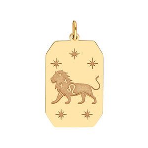 Astrological Zodiac Tablet Charm Pendant