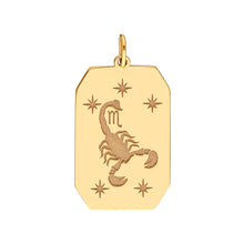 Astrological Zodiac Tablet Charm Pendant