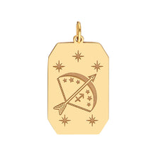 Astrological Zodiac Tablet Charm Pendant