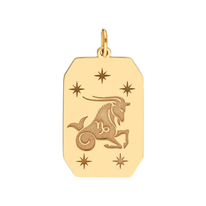 Astrological Zodiac Tablet Charm Pendant