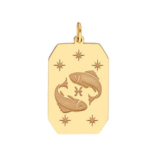 Astrological Zodiac Tablet Charm Pendant