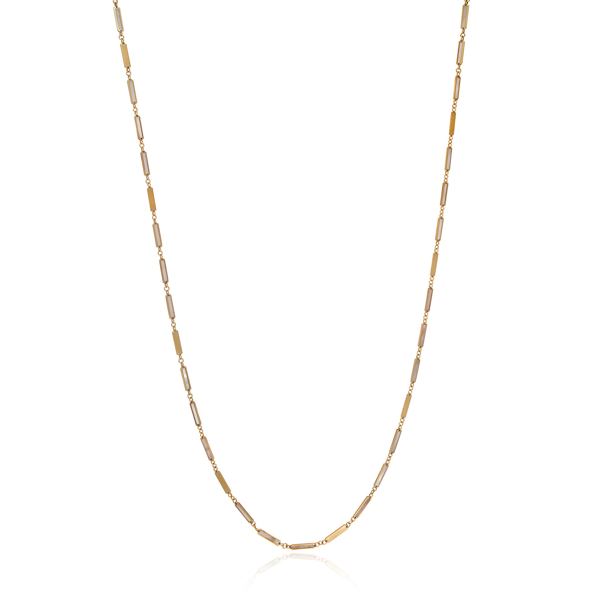Mother of Pearl Inlay Gold Chain