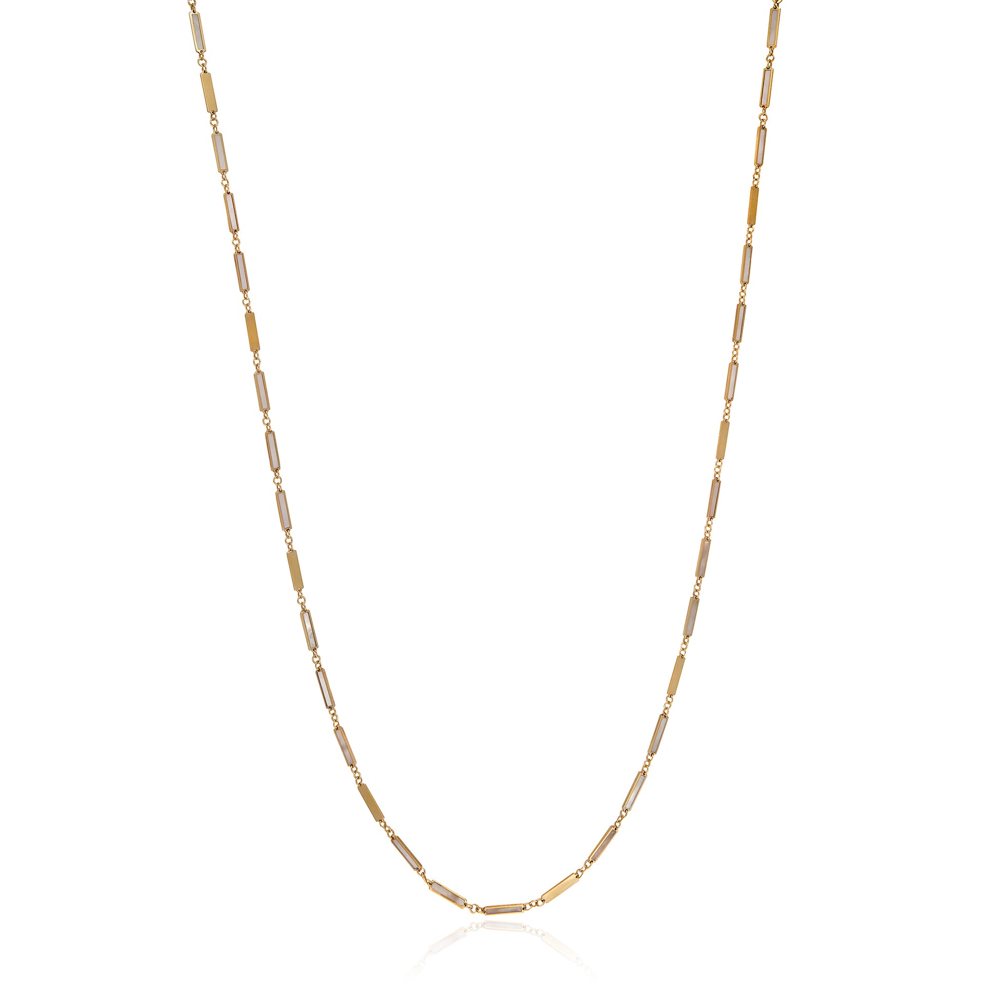 Mother of Pearl Inlay Gold Chain