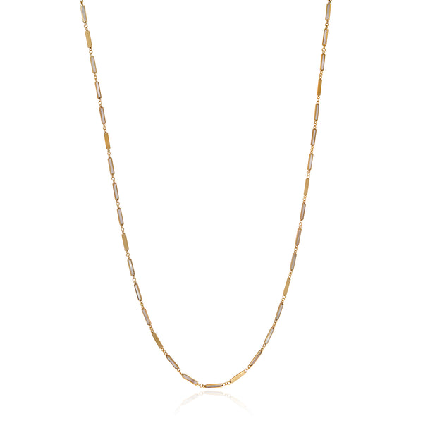 Mother of Pearl Inlay Gold Chain
