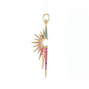 Make a Wish Elongated Starburst Top Switch Earring Charm