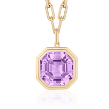 Manhattan Asscher Cut Lilac Amethyst Pendant Chain Necklace