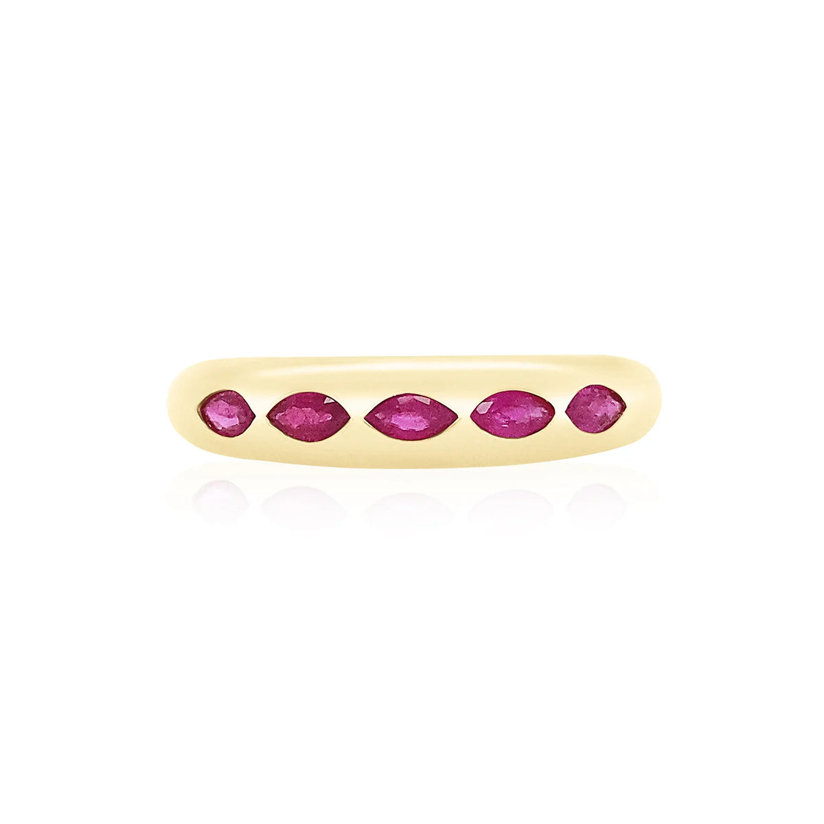 Marquise Five Gemstone Skinny Ring