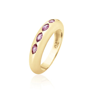 Marquise Five Gemstone Skinny Ring