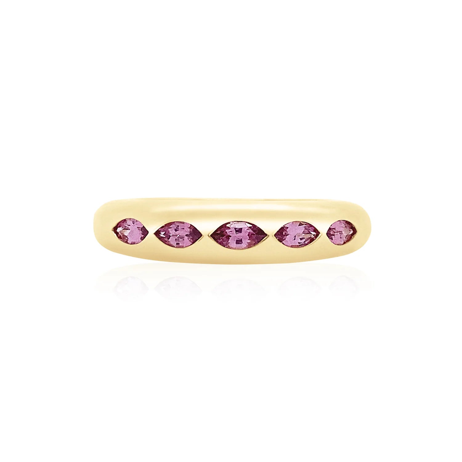 Marquise Five Gemstone Skinny Ring