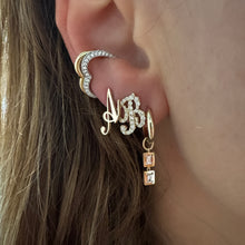 Mini Script Initial Stud Earring