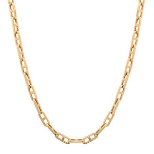 Mini Flat Mariner Gold Link Chain Necklace