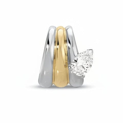 Groovy Lab Grown Diamond Era Mixed Metal XL Big Bead