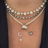 Mixed Shape Diamond 1/2 Tennis Necklace with Black Electroplated Bezel