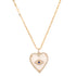 Mother of Pearl & Sapphire Evil Eye Heart Necklace