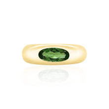 Moval Green Tourmaline or Diamond Classic Ring