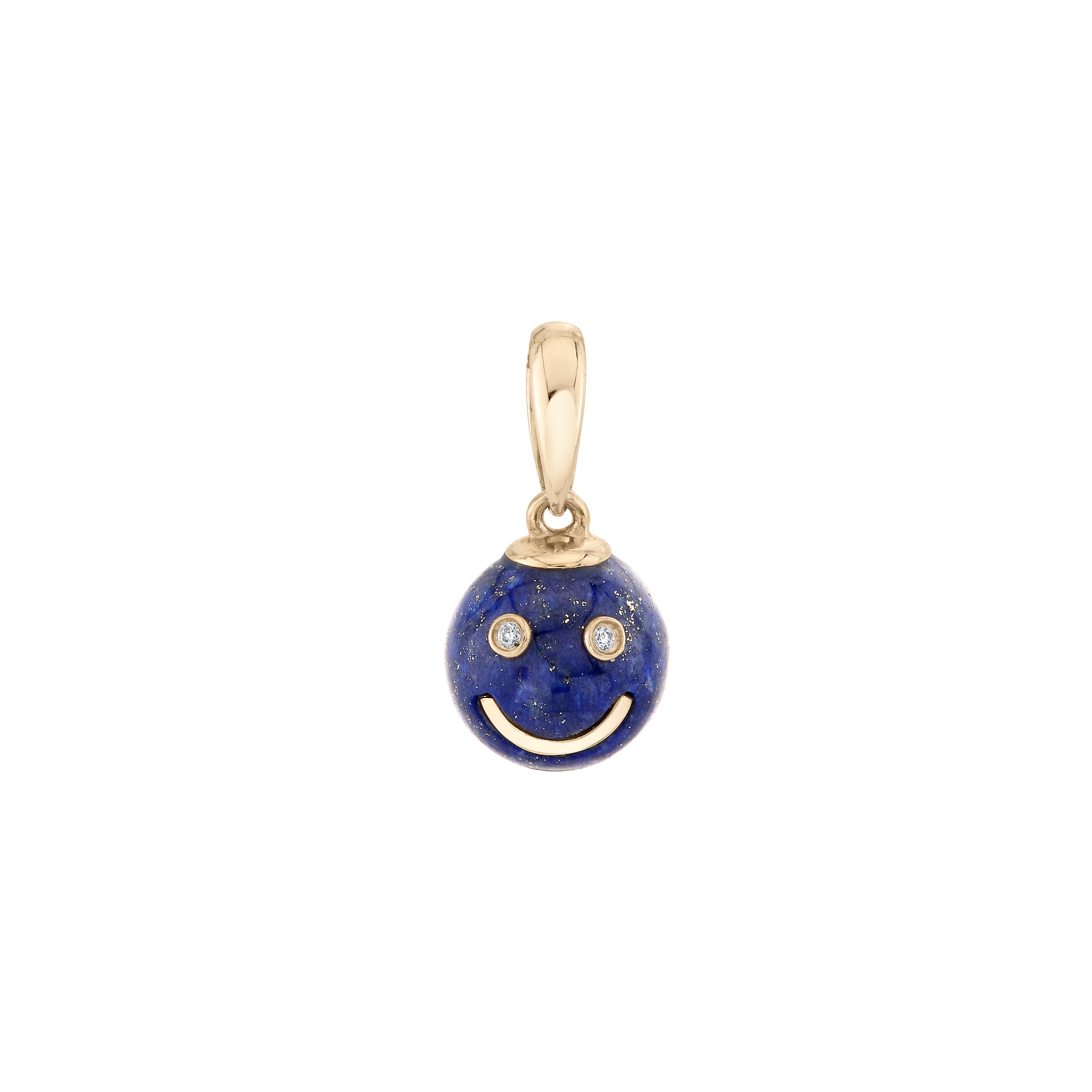 Gemstone Happy Face Pendant