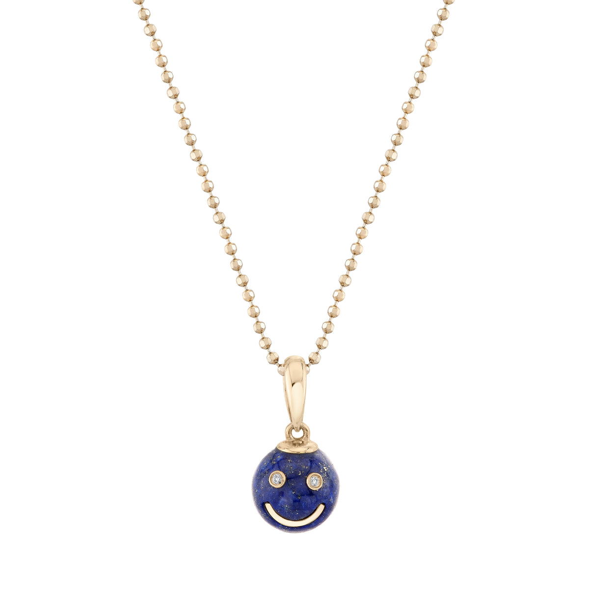 Gemstone Happy Face Pendant