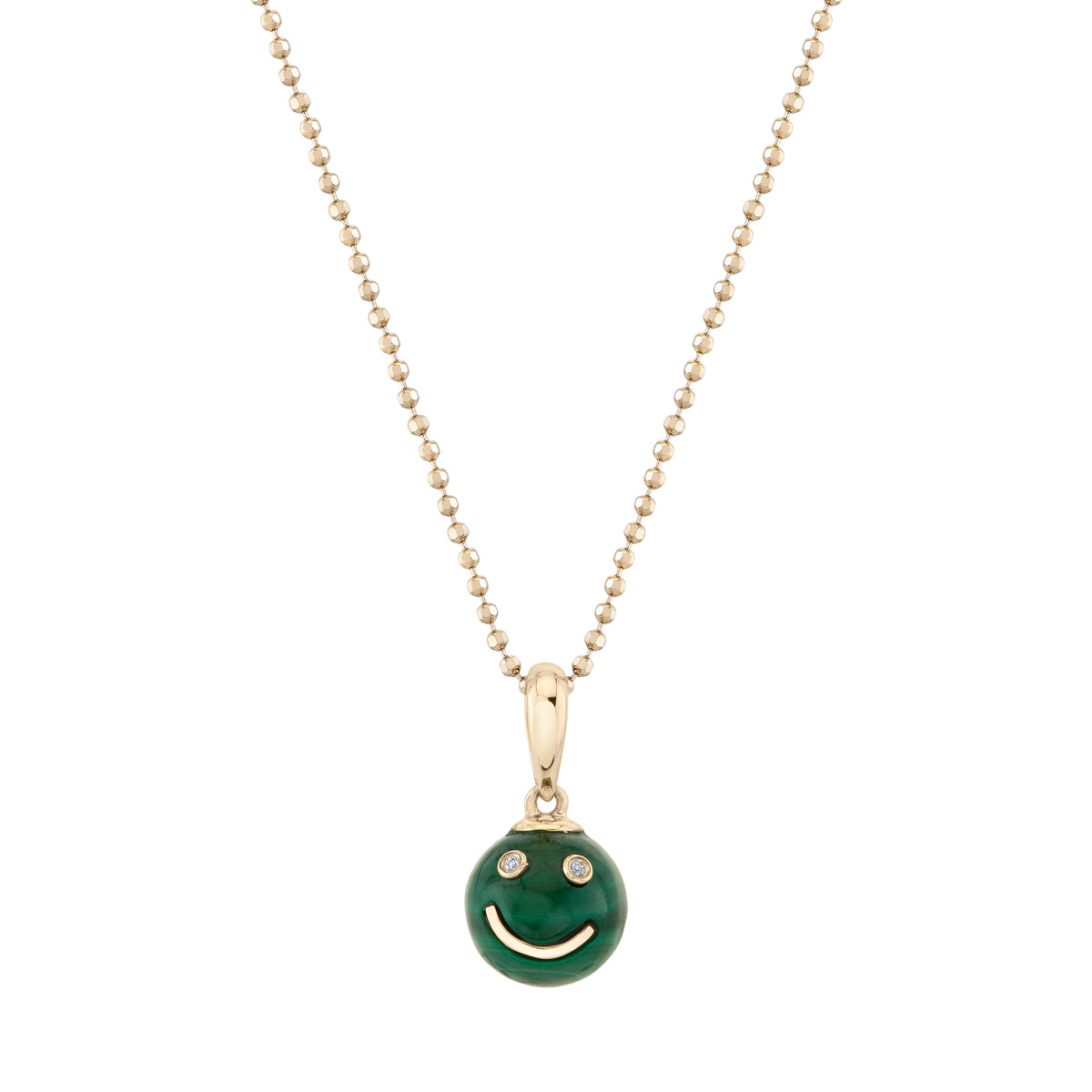 Gemstone Happy Face Pendant