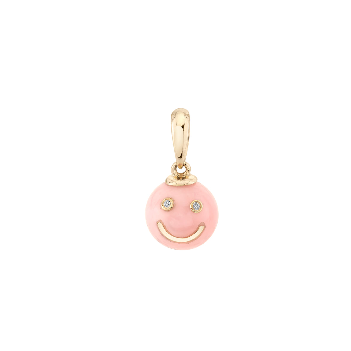 Gemstone Happy Face Pendant
