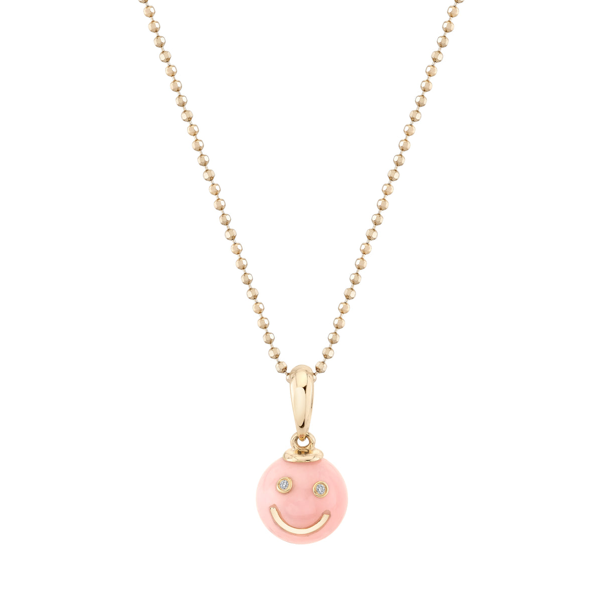 Gemstone Happy Face Pendant