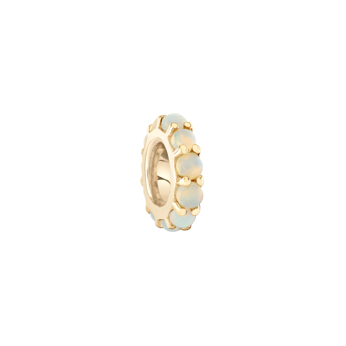 Ethiopian Opal Gold Rondelle Bead