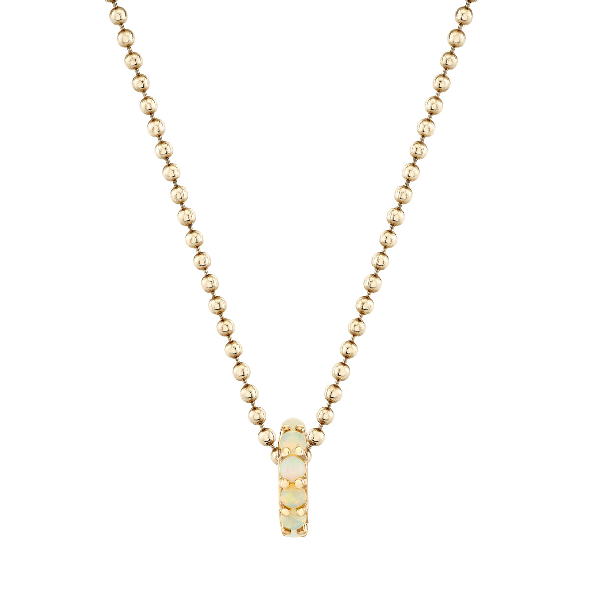 Ethiopian Opal Gold Rondelle Bead