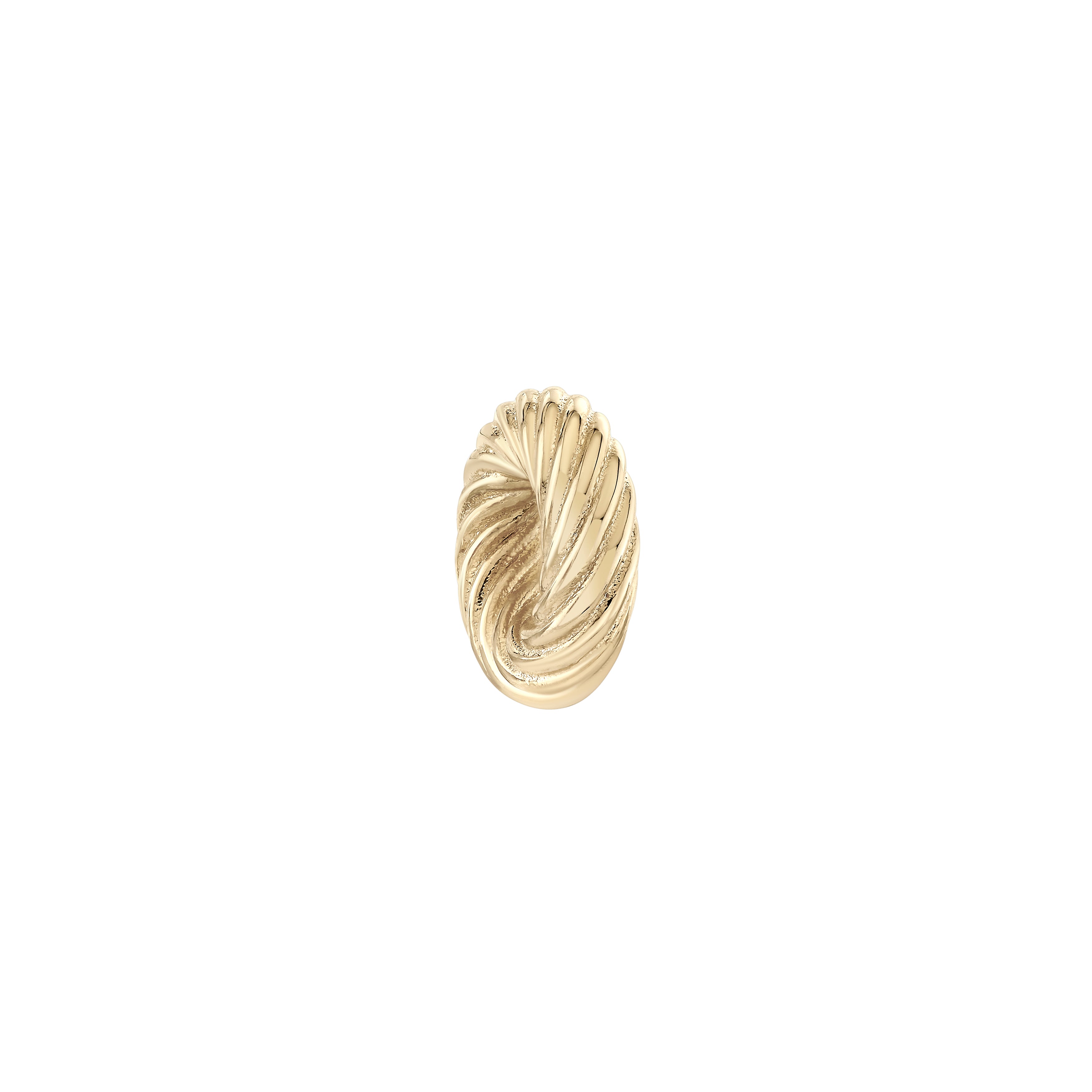 Cruller Donut Gold Rondelle Bead