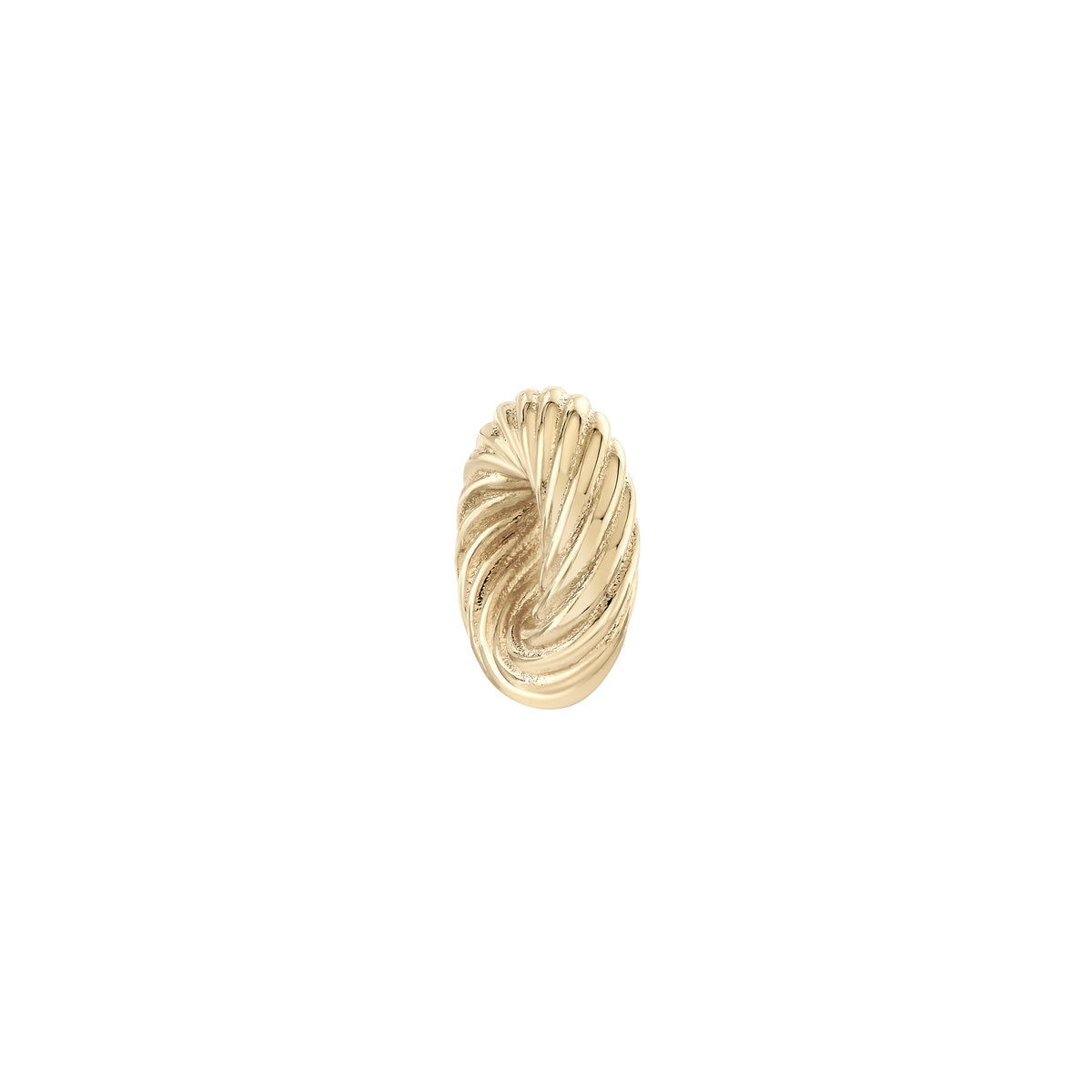 Cruller Donut Gold Rondelle Bead