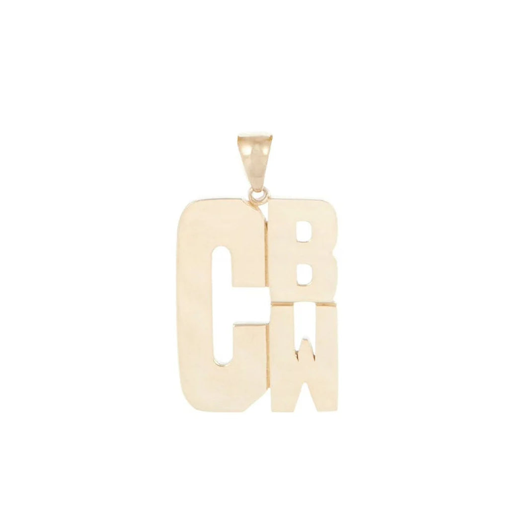Lucky Strike Custom Monogram Pendant Necklace