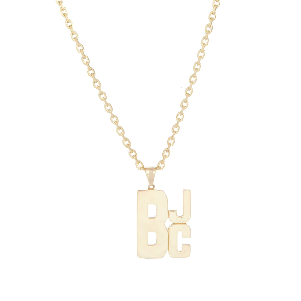Lucky Strike Custom Monogram Pendant Necklace
