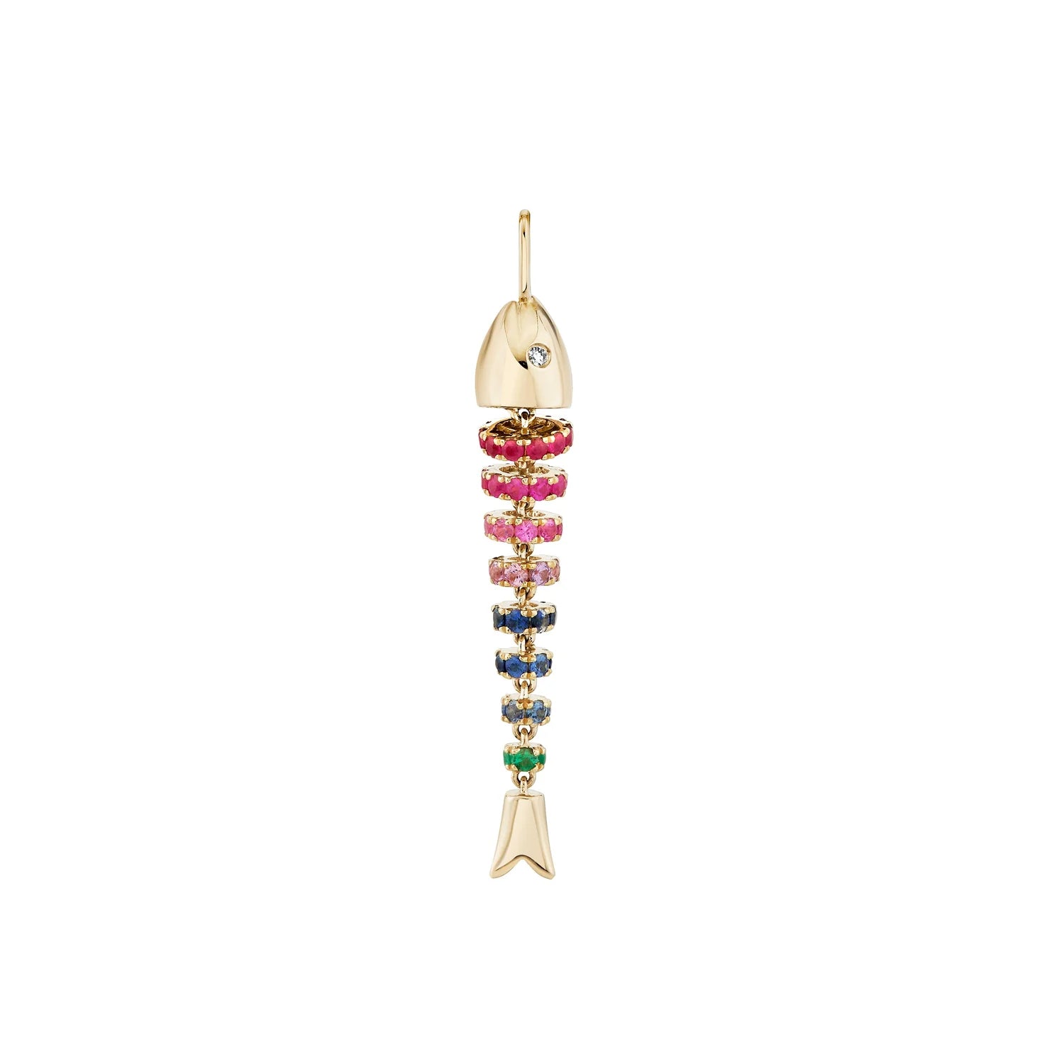 Kinetic Rainbow Poisson Charm Pendant