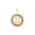 Solid Gold Record Charm Pendant