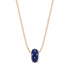 Lapis & Gold Dot Rondelle Bead