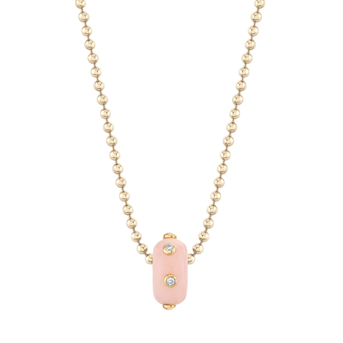 Opal & Diamond Rondelle Bead