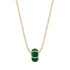 Malachite & Gold Stripe Rondelle Bead